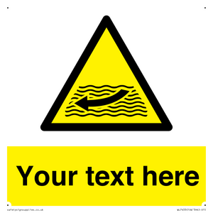 Custom Warning strong river flows